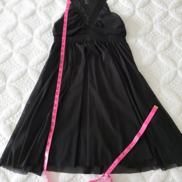 H&M Black Beaded V Neck Formal Dress - Picture 3 of 6